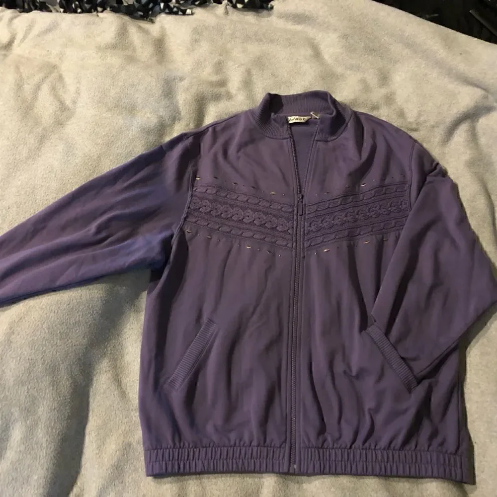 Purple Zip Up Sweater